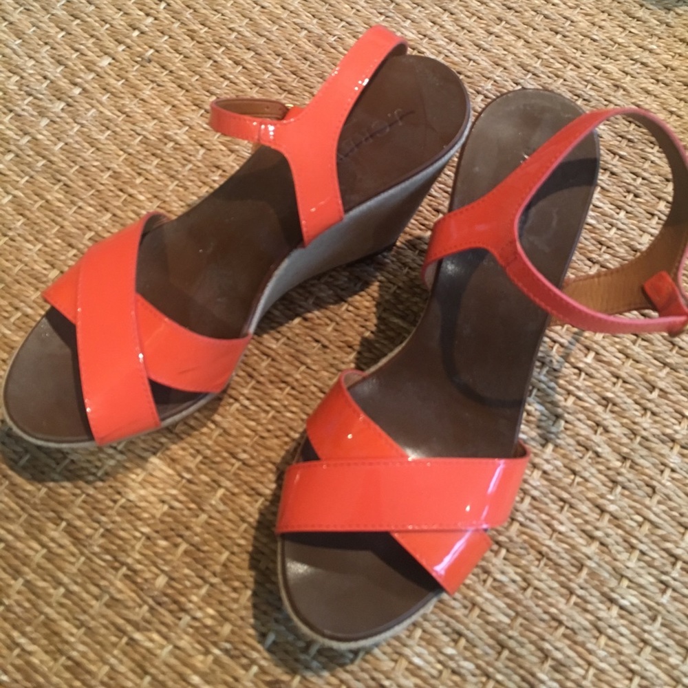 J Crew Orange Wedges